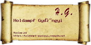 Holdampf Gyöngyi névjegykártya