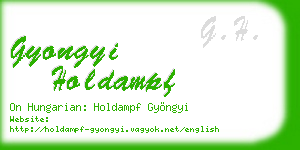 gyongyi holdampf business card